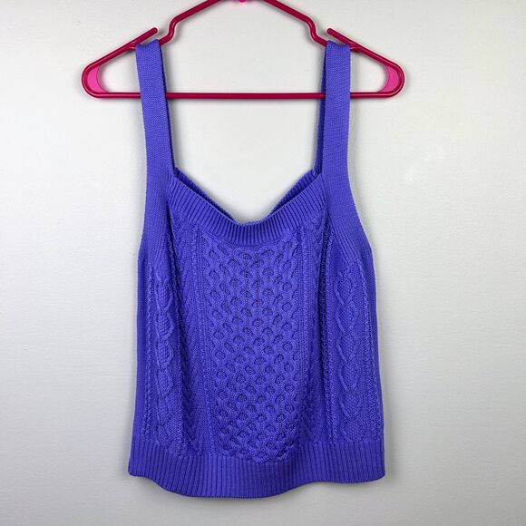 NWT Lilly Pulitzer Evanie Knit Tank Top Sweater Shirt Mystical Purple Violet L - Picture 3 of 13